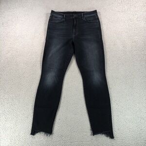 MOTHER Women's Skinny Jeans in Faded Black Wash